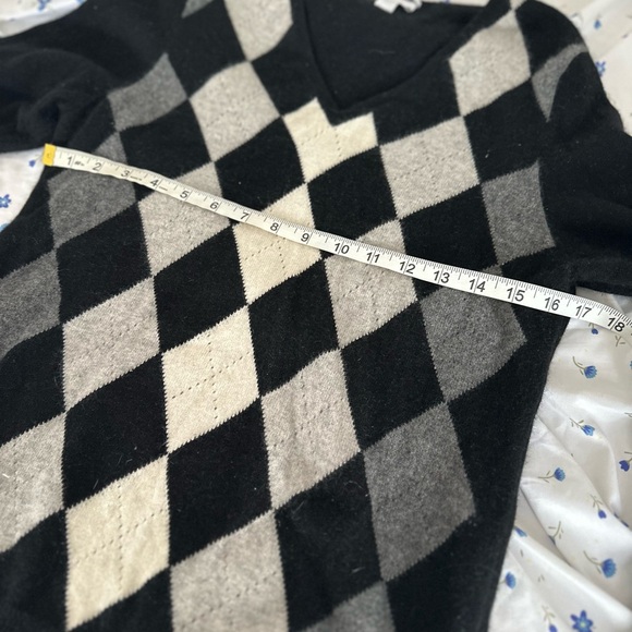 Charter Club 100% Cashmere Argyle Sweater Sz: Petite M Pullover Winter Sweater. - Picture 3 of 10